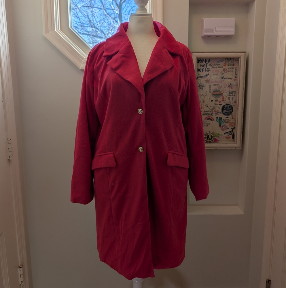 NWT Women's Hot Pink Coat Jess Lea 2X